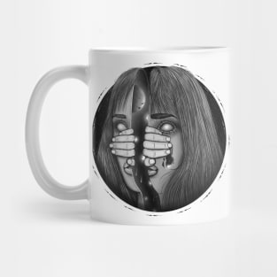 Woman Portrait, Consumed by thoughts Mug